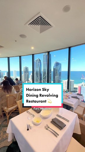 Return of a Gold Coast Icon - Horizon Sky Dining 💫 Dine at the only revolving restaurant in Queensland, now open again at Crowne Plaza Surfers Paradise. Take in the breathtaking 360 degree views of the beach, Hinterland and city from the stunning rooftop location as you indulge in their locally sourced seafood buffet curated by Executive Chef Jean-Marc Heussner. Delicious food and out-of-this-world views. 🥰 📍 Horizon Sky Dining, Surfers Paradise #RevolvingRestuarant #FineDining #SeeAustralia 