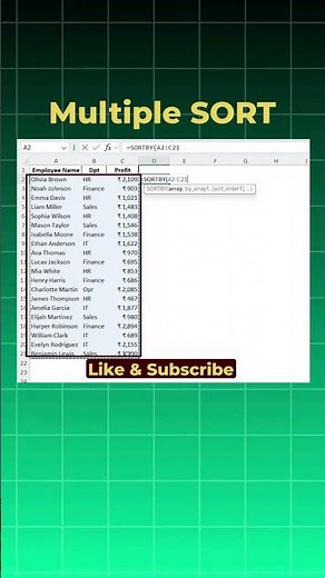 STOP Sorting Manually! 😱 Use the SORTBY Function in Excel 💡