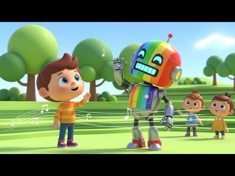 Rainbow Robot Dance Song | Fun Colorful & Dance Song for Kids | Nursery Rhyme