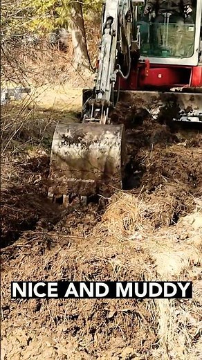 Digging a drainage pond!