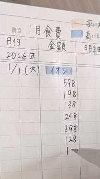 自己流家計簿ノートの書き方📔#筆記音#家計簿#ノートの中身