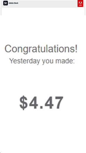 Adobe Stock Earnings Breakdown $4.47 #adobestock #stockphotography #tutorial
