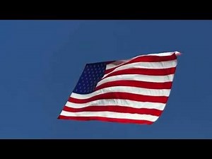 [10 Hours] American Flag Waving in a Blue Sky - Video & Audio [1080HD] SlowTV