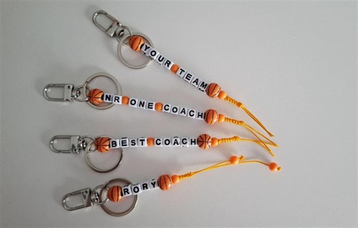 Personalized Basketball Name Keychain, Custom Team Gift - Etsy