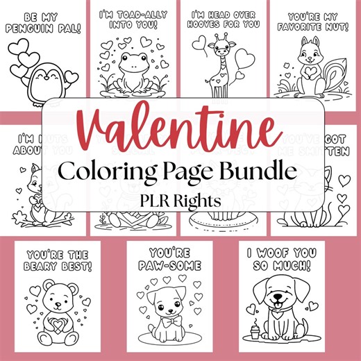 Valentine's Day Coloring Pages, Valentine Coloring Book, Valentine Craft, Valentine Activities, Kids Coloring in Page, Kids Valentine Art - Etsy