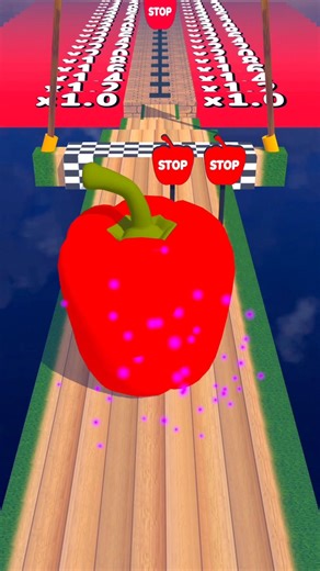😂Tomato running stack game Funny moments Hard lavel 99 ⭐