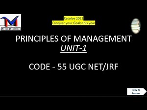 UNIT 1 # PRINCIPLES OF MANAGEMENT# CODE 55#Lets Crack NET/JRF 2022 # NTA UGC NET # MV CLASSES