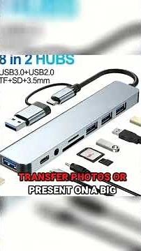 ⚡ 8-in-1 USB Type-C Hub: 4K, SD Card, PD Fast Charge & More! 💻