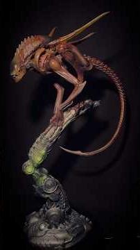 Alien Xenomorph sculpt by Narin, paint by myself #alien #xenomorph #sculpture #statue #modelbuilding