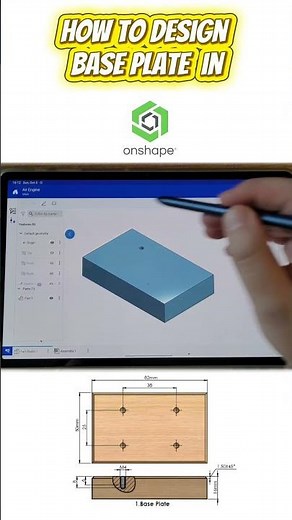 How to Design Base Plate on #Onshape? #baseplate #cad #design #3dmodeling #mobilecad