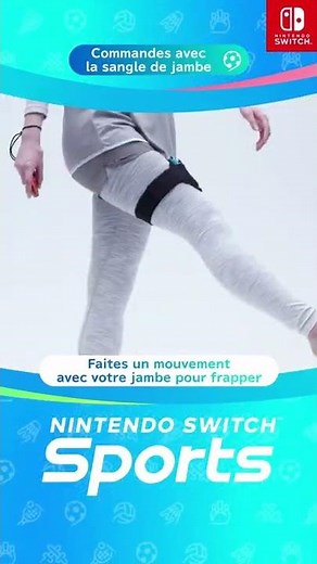 Utilisez la sangle de jambe grâce à la mise à jour gratuite Nintendo Switch Sports ! #Shorts