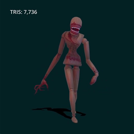 Low poly horror character – Mannequin Monster.