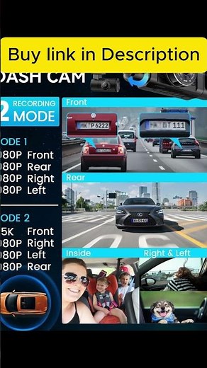 IIWEY N5 4 Channel Dash Cam 360 View