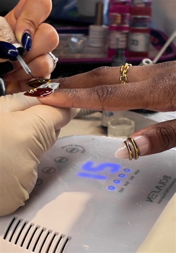 Fall nails🍁💅🏾 @Pene @Orchid Nails & Spa #nashvilleinfluencer #nashvillenails #nailtok #nailartinspo #gelxnails