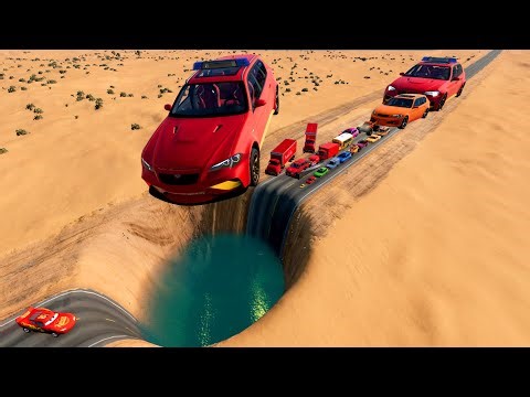 💣 BIG & SMALL CARS vs GIANT PIT #81 🔥 – BeamNG.drive Extreme Crash Test | Impala BeamNG