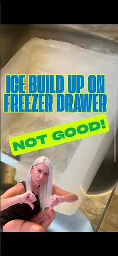 Block of ice on bottom drawer |whirlpool refrigerator freezer #whirlpool #whirlpoolrefrigerator #diy