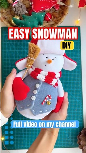 Cute Snowman DIY ⛄✨ Winter Plush Toy