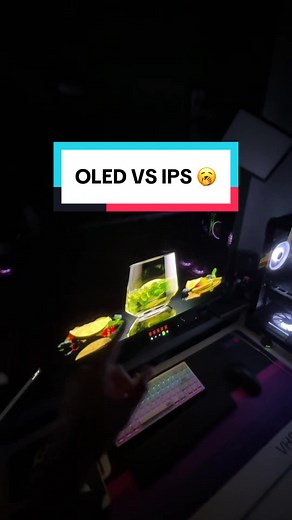 Todavía hay gente que dice que un monitor OLED no se nota y no merece la pena, mándale este vídeo… IPS VS OLED REAL COMPARISON 🥱😂 #gaming #pcgaming #oled #ips #fyp