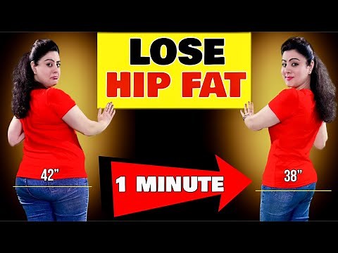 HIP FAT | 1 Minute Exercises To Reduce Hip Fat At Home