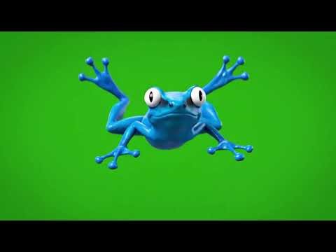 Blue Frog Splashing 🐸💦 Green Screen VFX | Free 4K Overlay | No Copyright