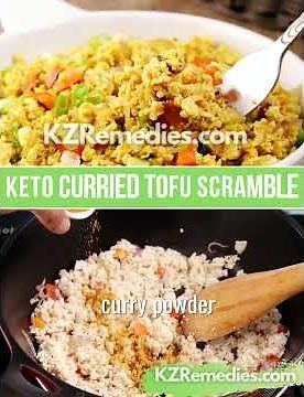 🔥keto meals prep -🔥 Keto Curried Tofu Scramble #shorts