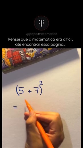 Papo Matematico on Instagram: "Produtos notáveis nunca mais vão te assustar! Este vídeo desvenda os macetes para decorar e aplicar os principais produtos notáveis: quadrado da soma, quadrado da diferença e produto da soma pela diferença. Com exemplos práticos e atalhos mentais, você vai resolver essas expressões algébricas de forma rápida e sem complicação, ganhando tempo em provas e exercícios. #Matemática #ProdutosNotáveis #AulaDeMatemática #Macete #Álgebra"
