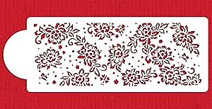 Peony Lace Cake Stencil SW107 by Sharon Wee