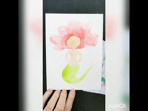 Simple Watercolor Mermaid Tutorial