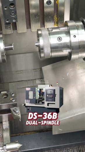 How to Machine Bushing Part on DS-36B Dual-Spindle CNC Lathe with 93° Triangle OD Tool? #cnclathe