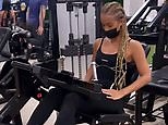 'Golden Barbie' Jasmine Sanders showcases workout routine at gym