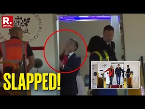 Leaked Flight Video Shows Emmanuel Macron Slapped By Wife Brigitte As They Get Off Plane In Vietnam