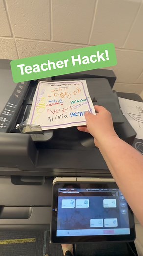 Discover a clever teacher hack in this video that simplifies creating memory books in preschool! Instead of having my students write their names 22 times for autograph pages, I ask them to write it just once. I then scan and email the signature to myself, print it in color, and distribute the copies for each child's memory book. I apply the same time-saving technique to the name writing papers i make for each student at the beginning of the year. Watch how this simple method saved time! | Presch