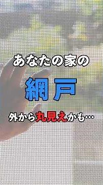 「窓を開けたら外から室内が丸見え」実はその悩み、【網戸の色選び】で解決できちゃうんです！ #ゼヒトモ #外から見えにくい網戸#網戸張り替え #網戸交換 #プライバシー対策 #防犯対策 #shorts