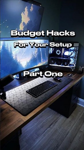 Budget desk/gaming setup hacks! #gamingpc #pc #gaming #desksetup #gamingsetup #pcgaming #shorts