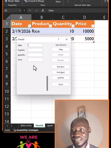 Enter data in excel like a pro with this data entry form