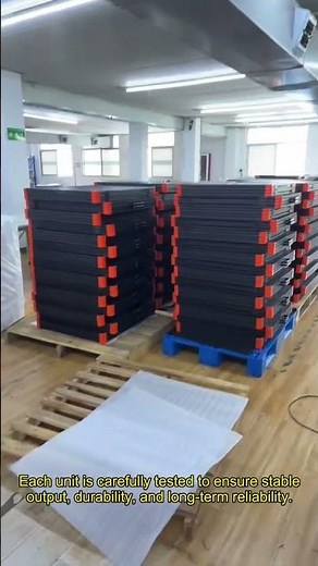 Inside the factory: 400W Portable Solar Panels – from production to palletized shipment.