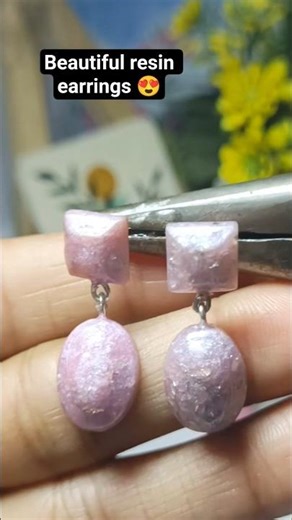 Handmade Resin Earrings ✨ So Satisfying to Make #shortsfeed #resinart