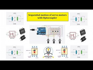 Sequential motion of servo motor with optocoupler #CreativeideasEEE | #LABVIEWCreativeideasEEE ||