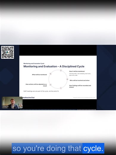 Monitoring and evaluation - A Disciplined Cycle 🔄 Is your school's monitoring cycle as effective as it could be? In this video, we dive into the 'what', 'how', and 'who' of school monitoring and evaluation. From learning walks and book looks to case sampling, we explore how to frame monitoring for improvement, the importance of clear communication with staff, and how to use findings to drive CPD and coaching. Watch to learn how to: 👉 Define what will be monitored and why 👉 Determine who shoul