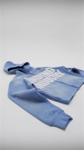 CUSTOM APPAREL MFG | CUT AND SEW MANUFACTURER on Instagram: "Rhinestones + Sunfade Wash = Statement Hoodie. Made from scratch for brands that want to stand out. → Place your custom order today."