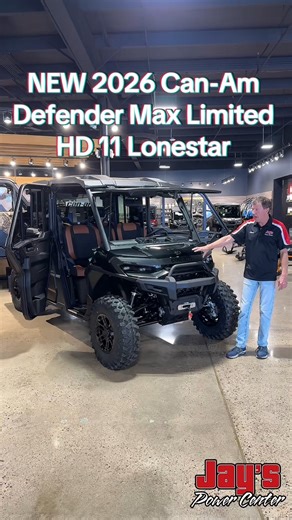 Come check out the all-new Can-Am Defender Max Limited. HD11 Lonestar. See for yourself all the improvements Can-Am made and place your pre-order today! | Jay's Power Center
