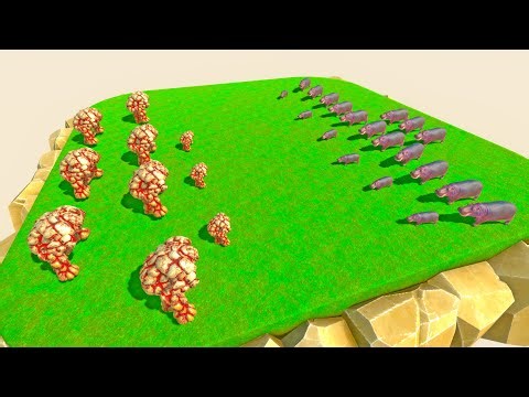 HIPPO VS LAVA MONSTER 🔥 | Epic ARBS Battle | Animal Revolt Battle Simulator