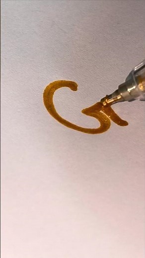 How to Write English Alphabet G ? | Glitter Pen Calligraphy | Bold Font