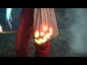 Halloween Projection Video | Creepy Man Carrying Bloody Pumpkin | Eerie Horror Ambience Loop