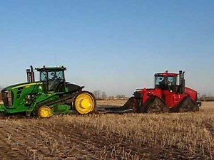 John deere 9630T vs Case quadtrac STX535 Tug of war 2
