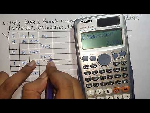 Bessel's interpolation formula || Bessel's interpolation formula with example