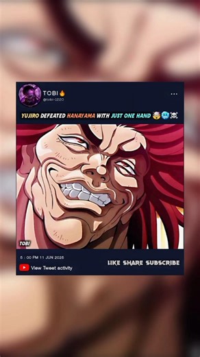 YUJIRO DEFEATED HANAYAMA WITH JUST ONE HAND☠️🤯#bakidou