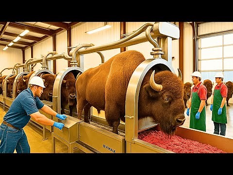 How Millions of Bisons Are Raised for Premium Meat – Bison Farming in Giant U.S. Ranches