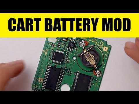Gameboy: Cartridge Battery Mod - Game Save Battery Holder Hack - CR1220