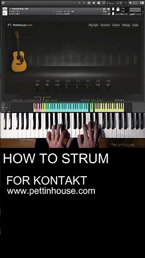 How to strum Kontakt guitars Pettinhouse native instruments #guitarsamplelibrary #musicproducer